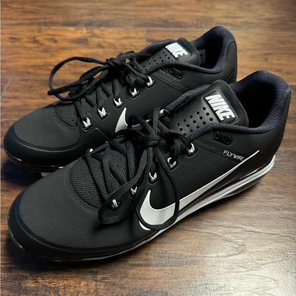 Nike Max Air Clipper 17 Flywire Cleats Men Size 13.5 Black/White New Without Box - Picture 2 of 7